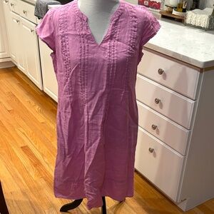 J. Jill Pink Linen Midi Dress, Sz S